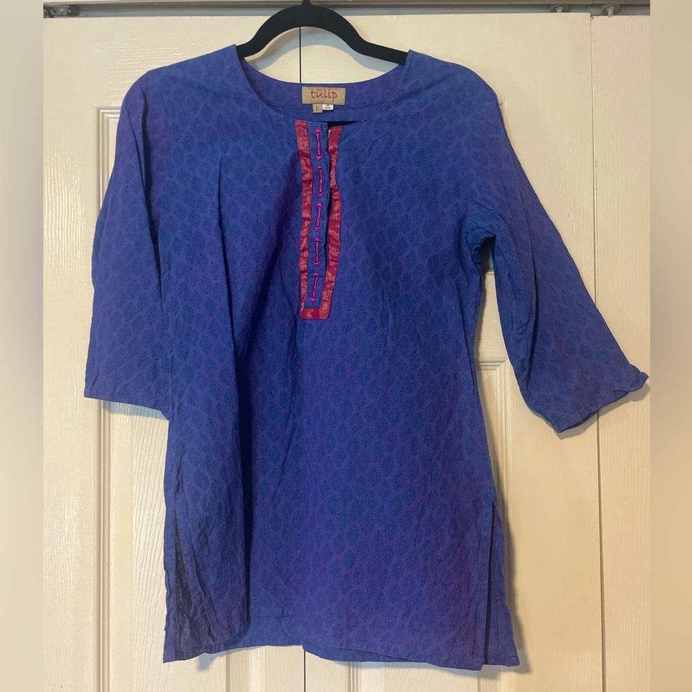 Purple-ish blue Tulip long shirt
